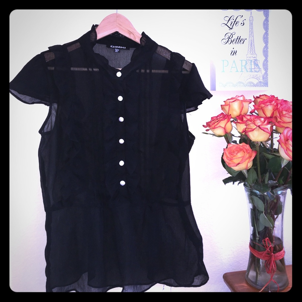 Sheer Black Blouse