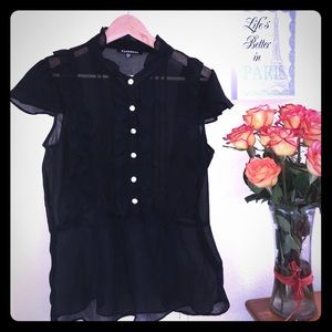 Sheer Black Blouse