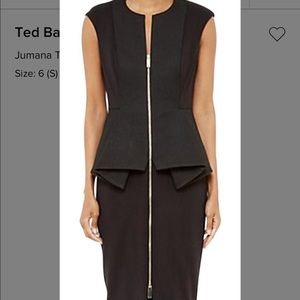 Ted Baker
Jumana Textured Peplum Zip Front Dress