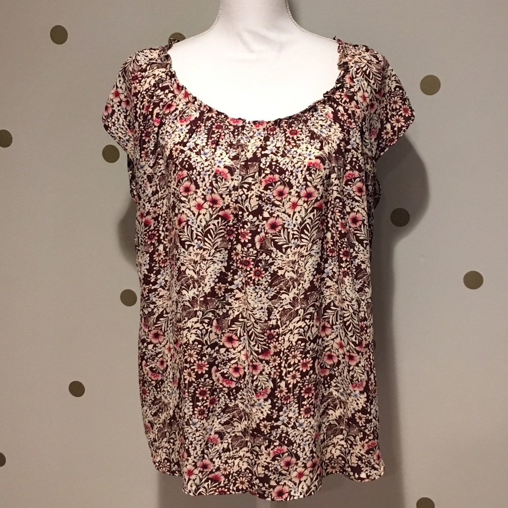Flowy flower print blouse