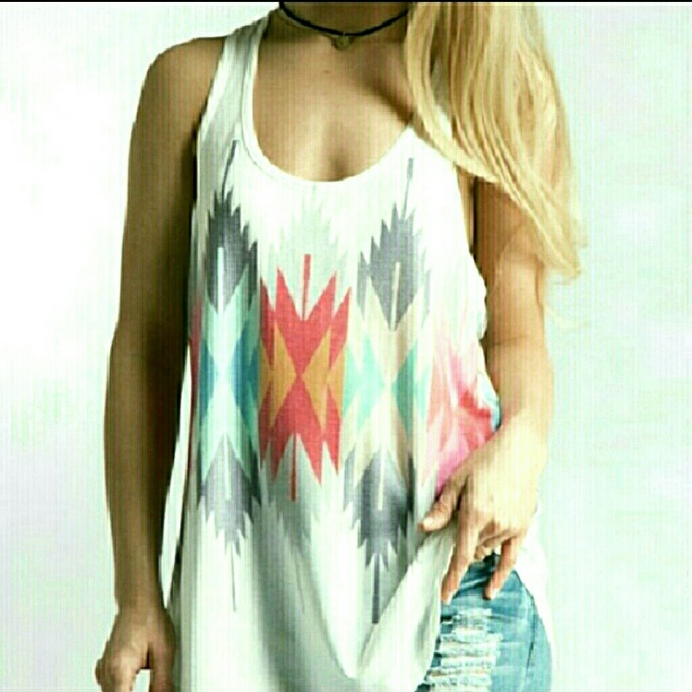 Aztec Racer Back Tank - Picture 3 of 4