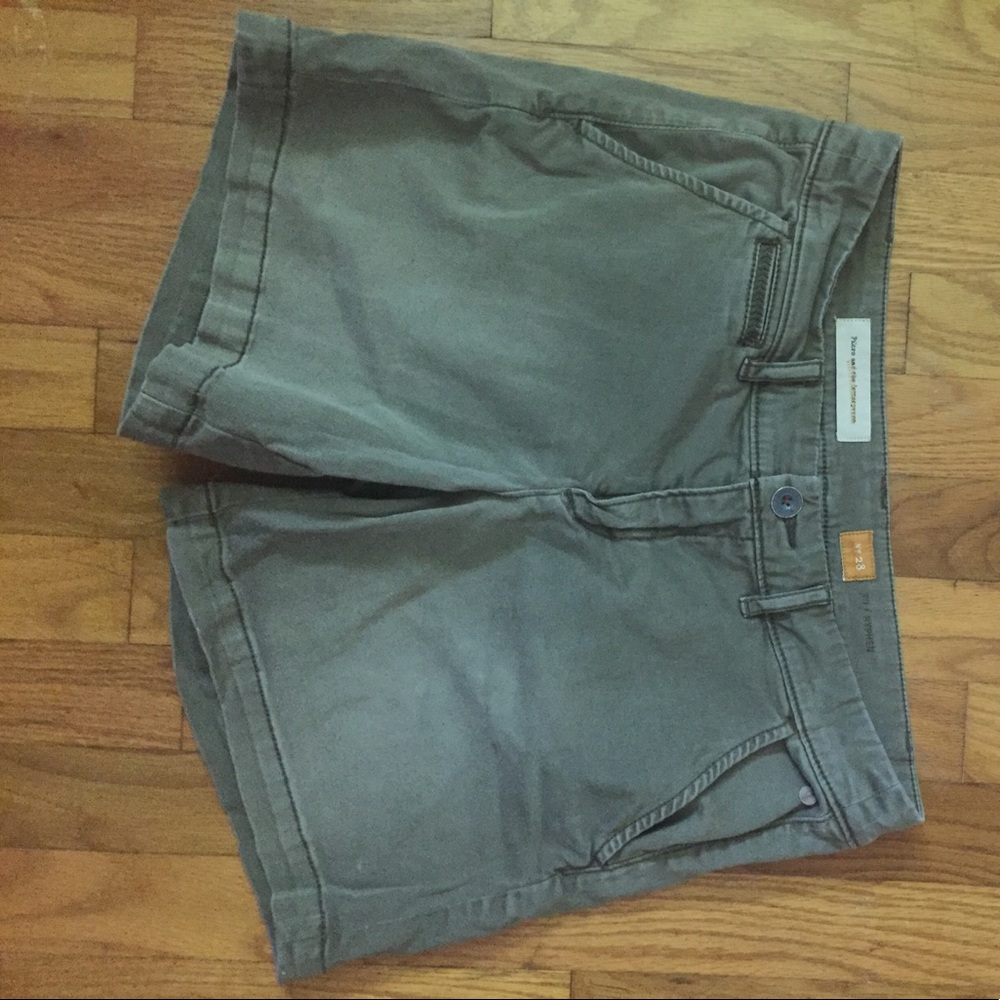 Pilcro and the letterpress army green shorts