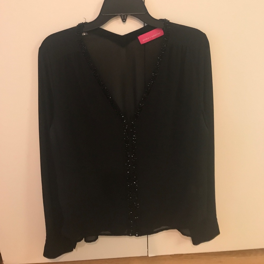 Sheer black top