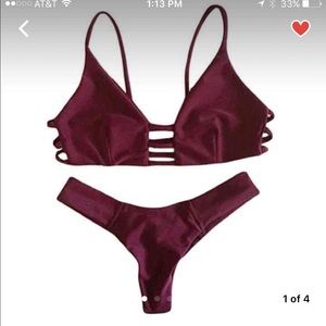 Burgundy bikini set