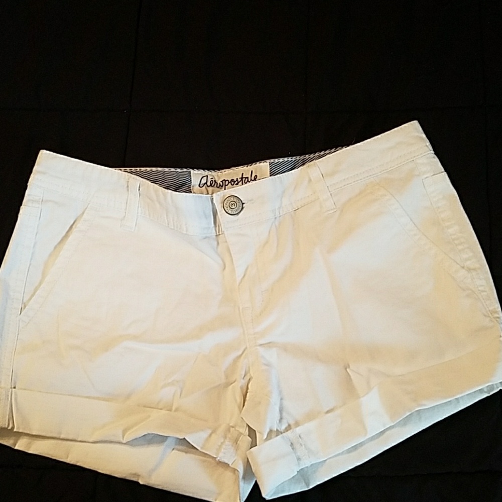 Aeropostale white jean shorts