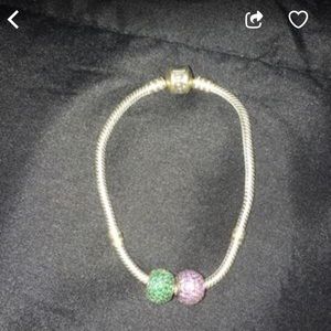 Pandora bracelet with charms