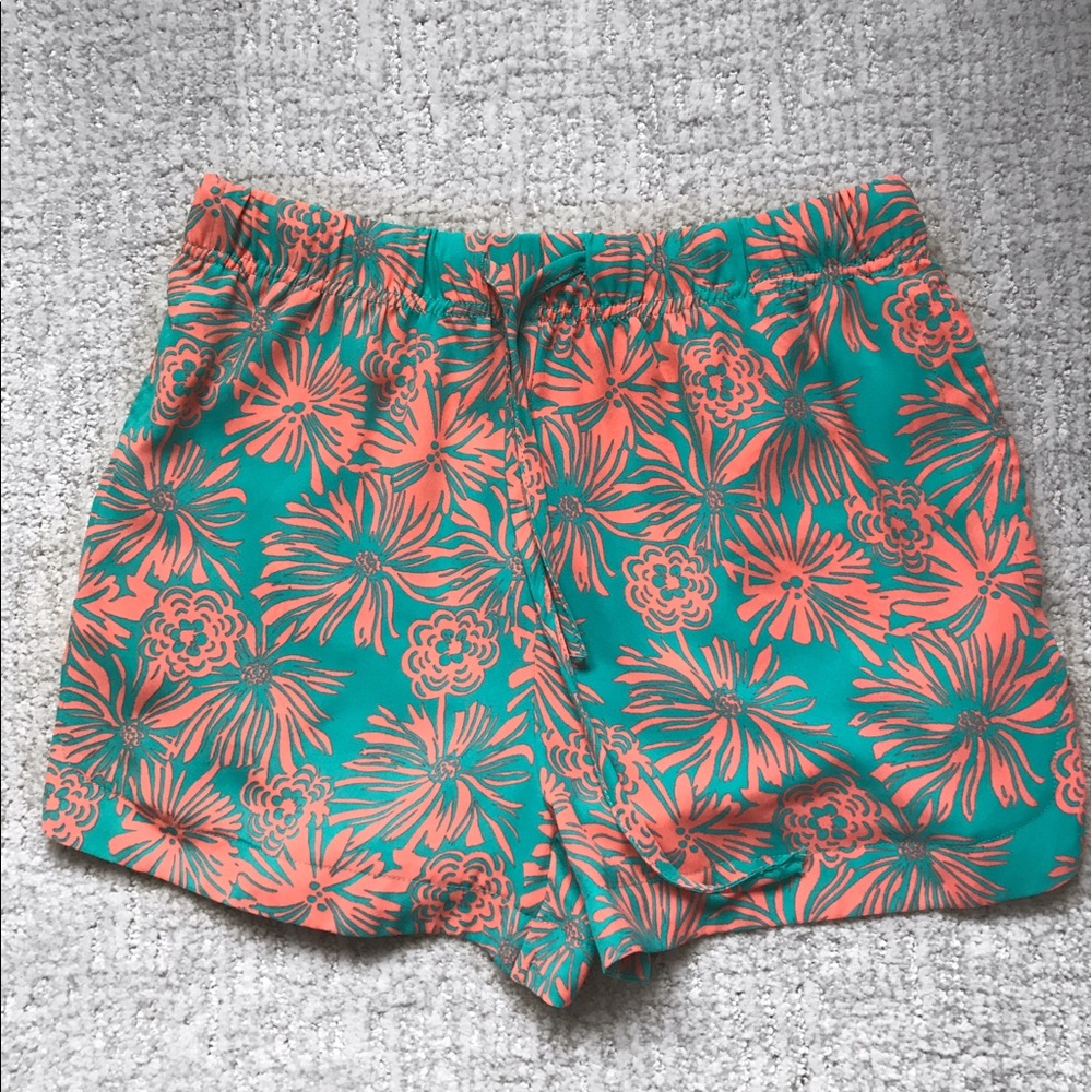 Copper Key Green and Orange Loose Shorts