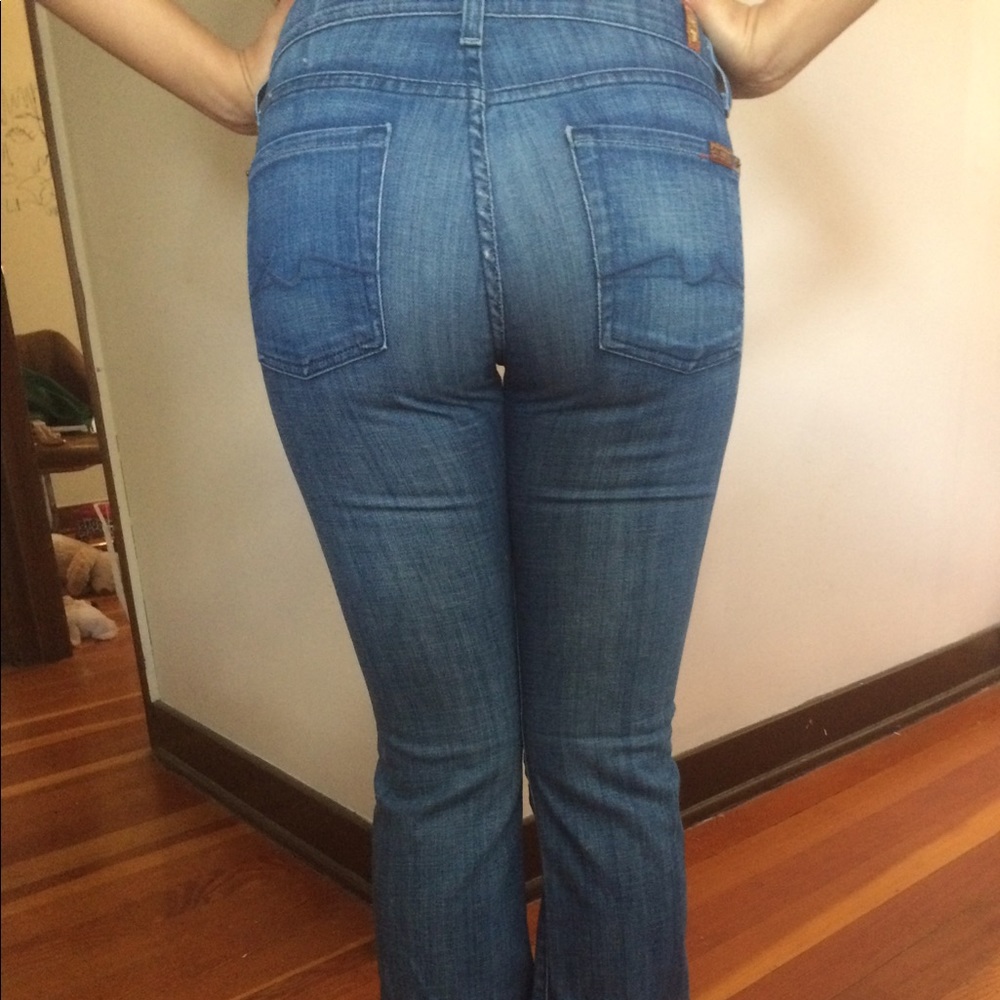 Seven For All Mankind blue boot cut jeans