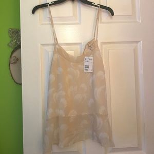 NWT Champagne Peplum Top