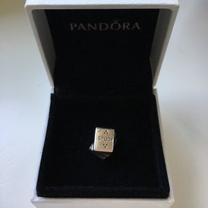 Study books pandora charm