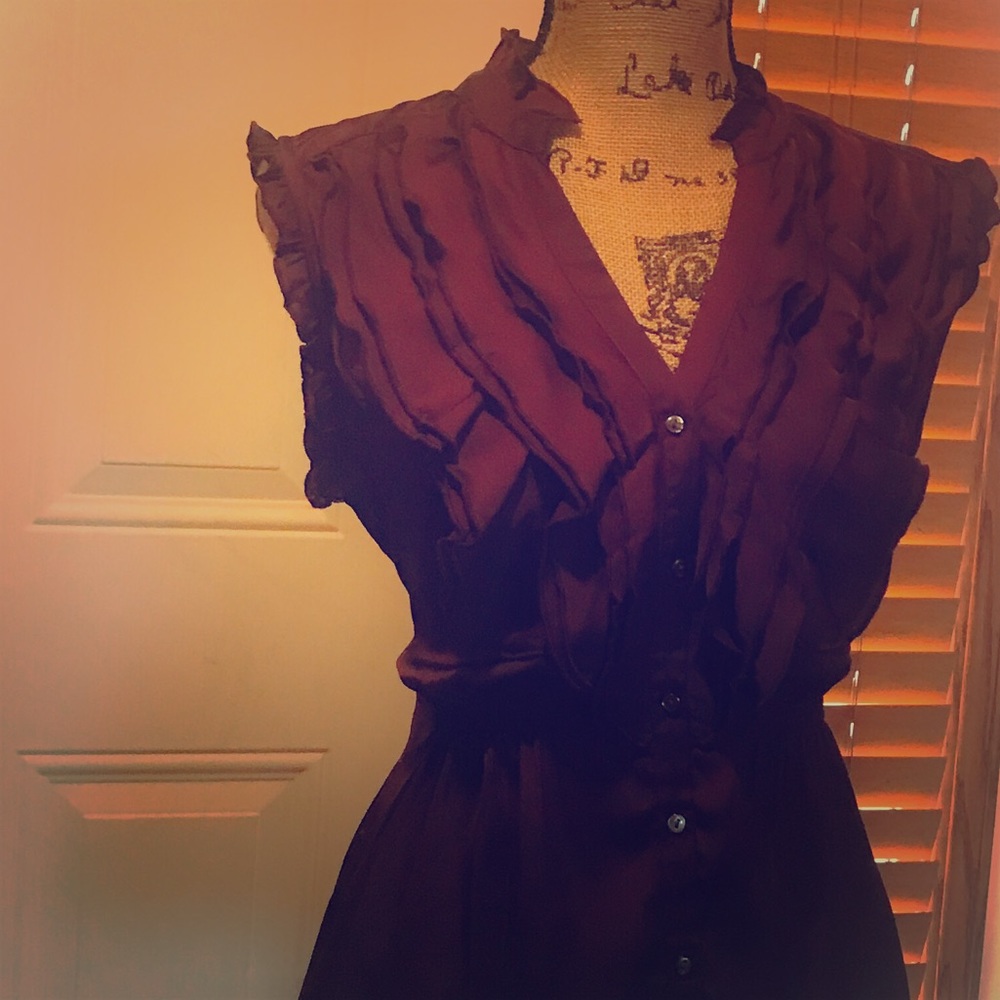 Gorgeous Plum Layered Blouse - NWOT
