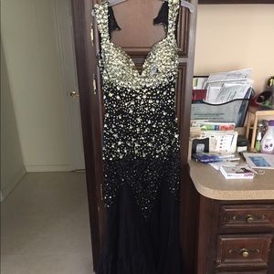 Gemmed Prom Dress