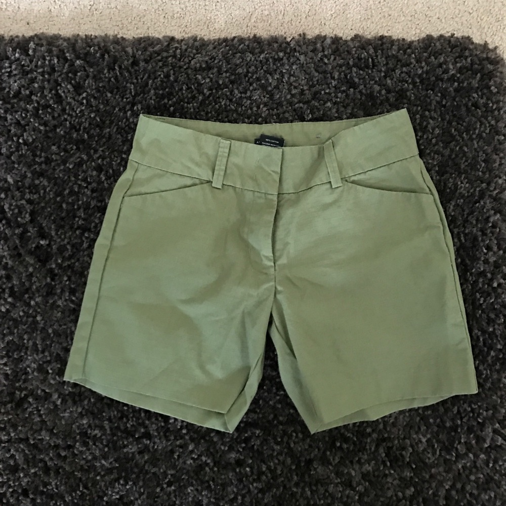 Military green shorts