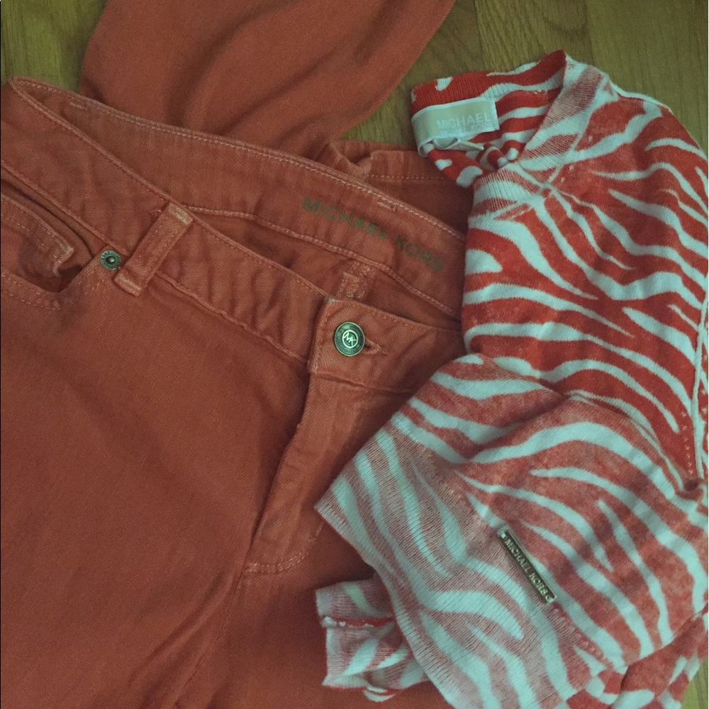 Micheal Kors burnt orange jeans