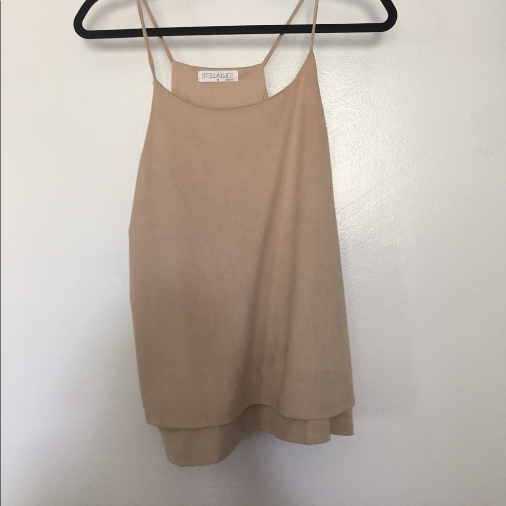 tan layered top