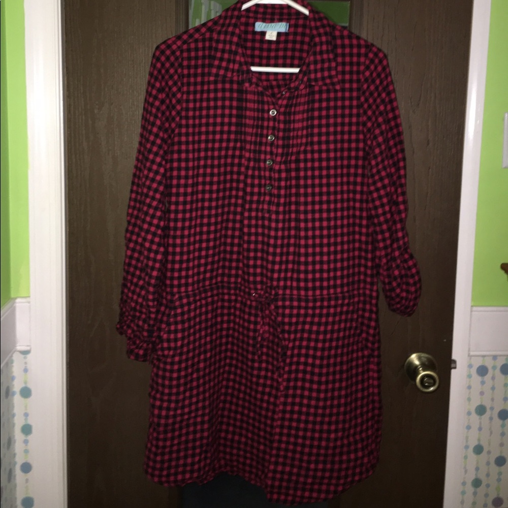 Plaid flannel dress