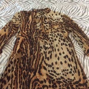 Leopard Tiger Punk Mini Dress With Belt