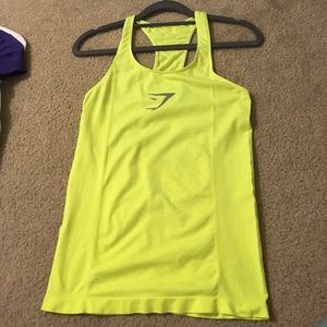 Neon Yellow Gymshark Racerback Tank