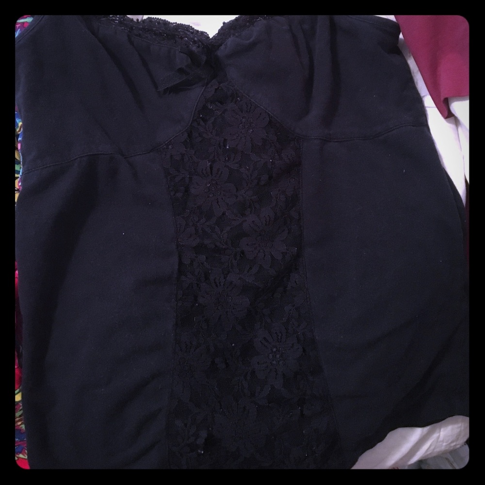 Black lace camisole