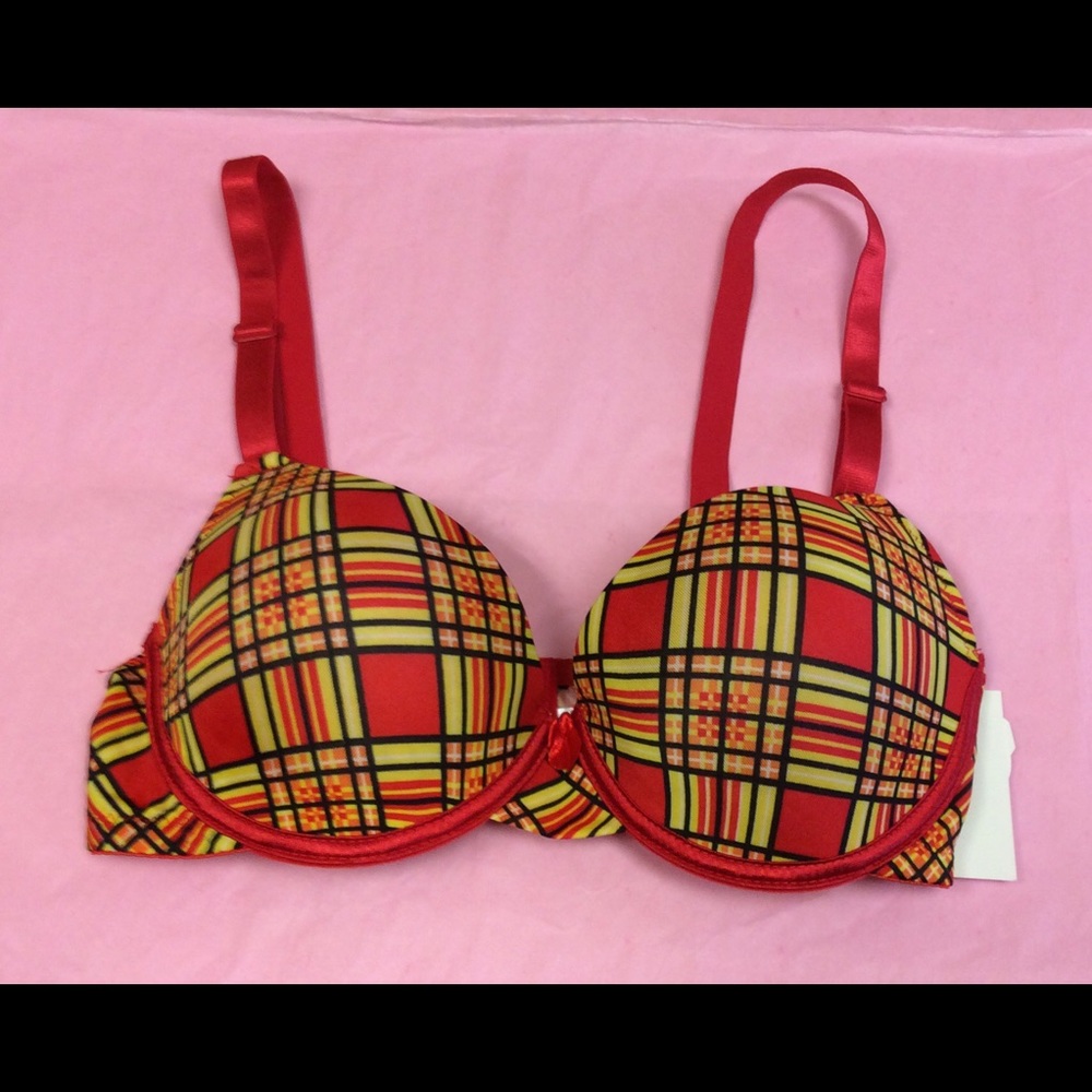 Plaid Print Underwire Bra NWT