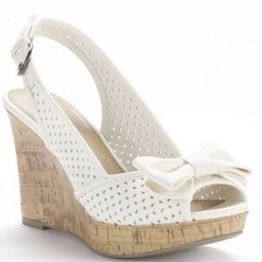 White Bow Slingback Sandals (US 7)