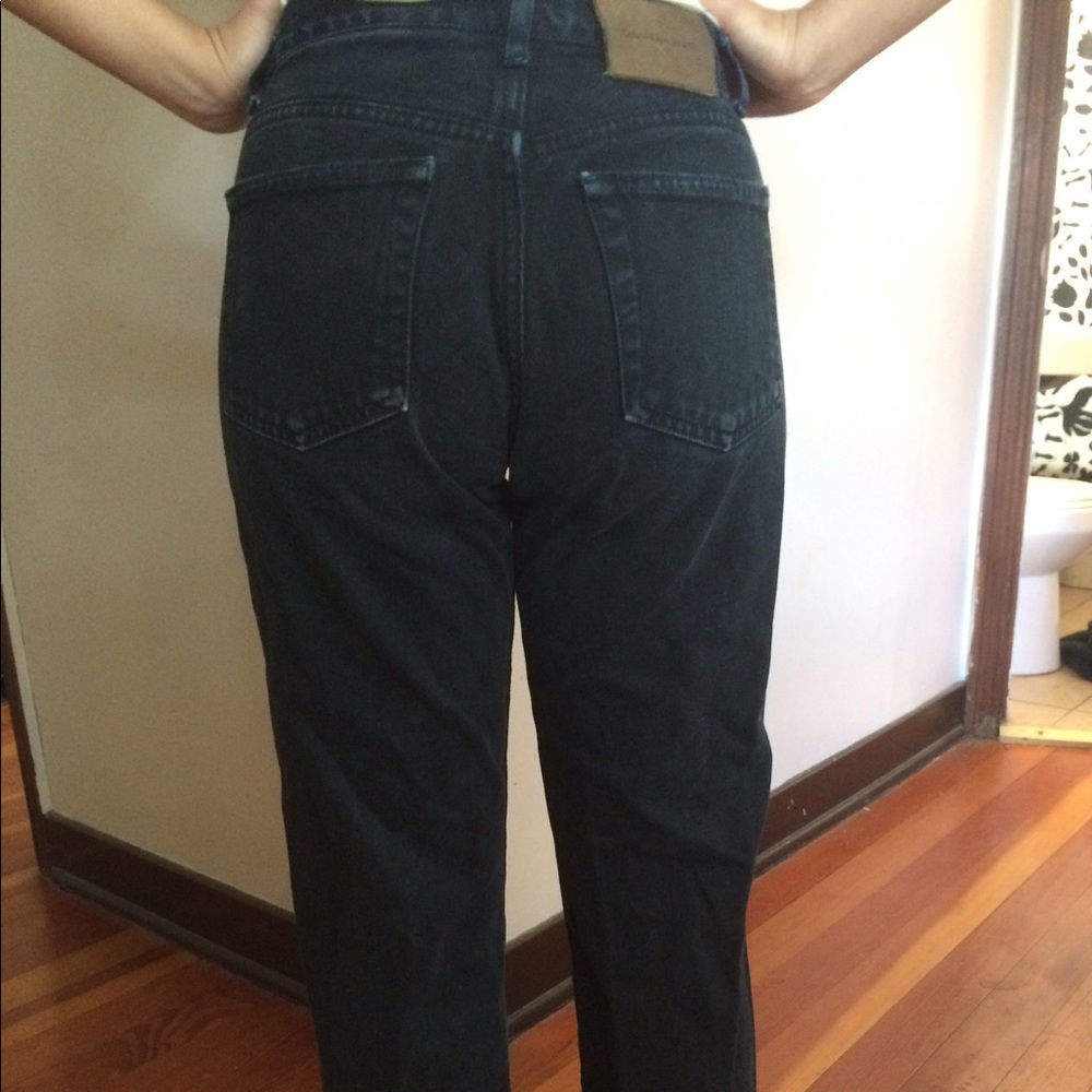 CK Jeans high waist faded black jeans