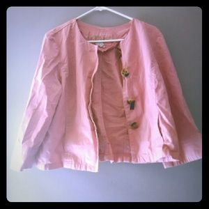 A pink jacket