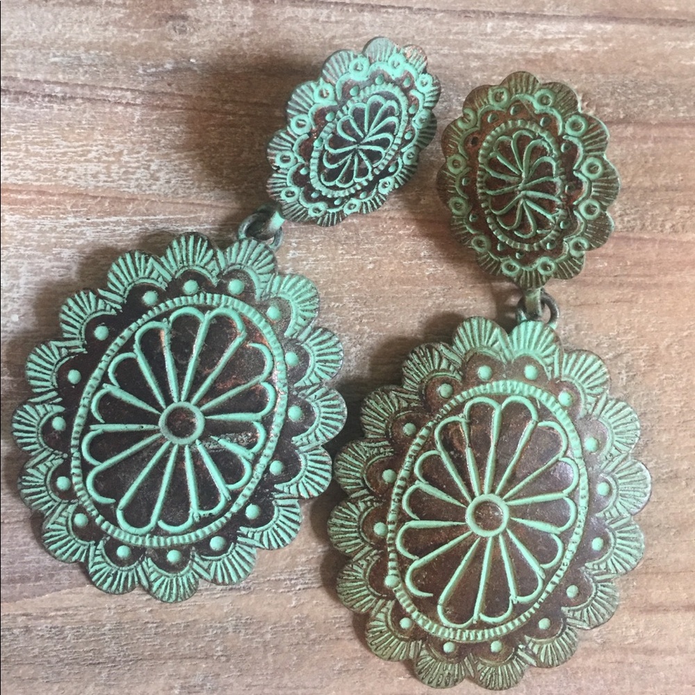Copper Western Earrings