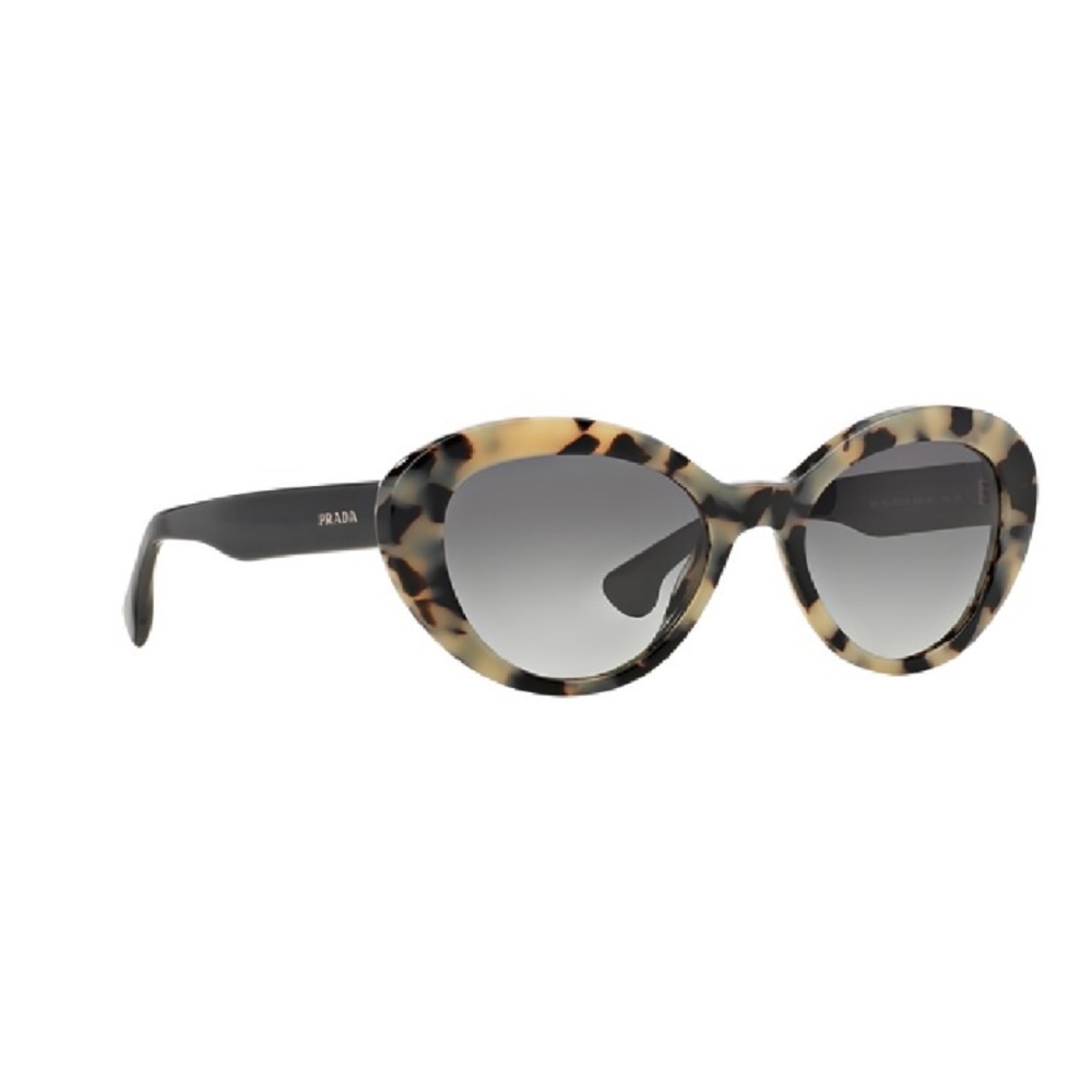 Prada Ivory Grey Havana Cat eye sunglasses