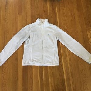 Women's Lacoste zip-up fleece jacket