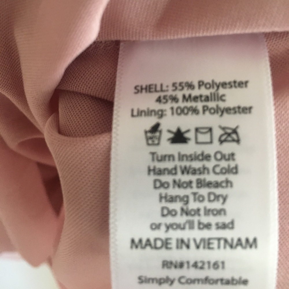 New! LulaRoe Elegant Pink and Gold Lola - Picture 3 of 4