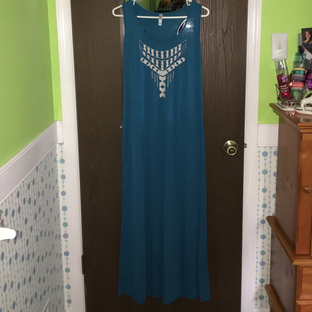 Xhilaration teal maxi dress