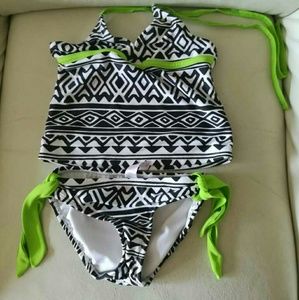 Justice little girl swim suit 2 pcs size 6