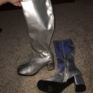 Metallic go go boots