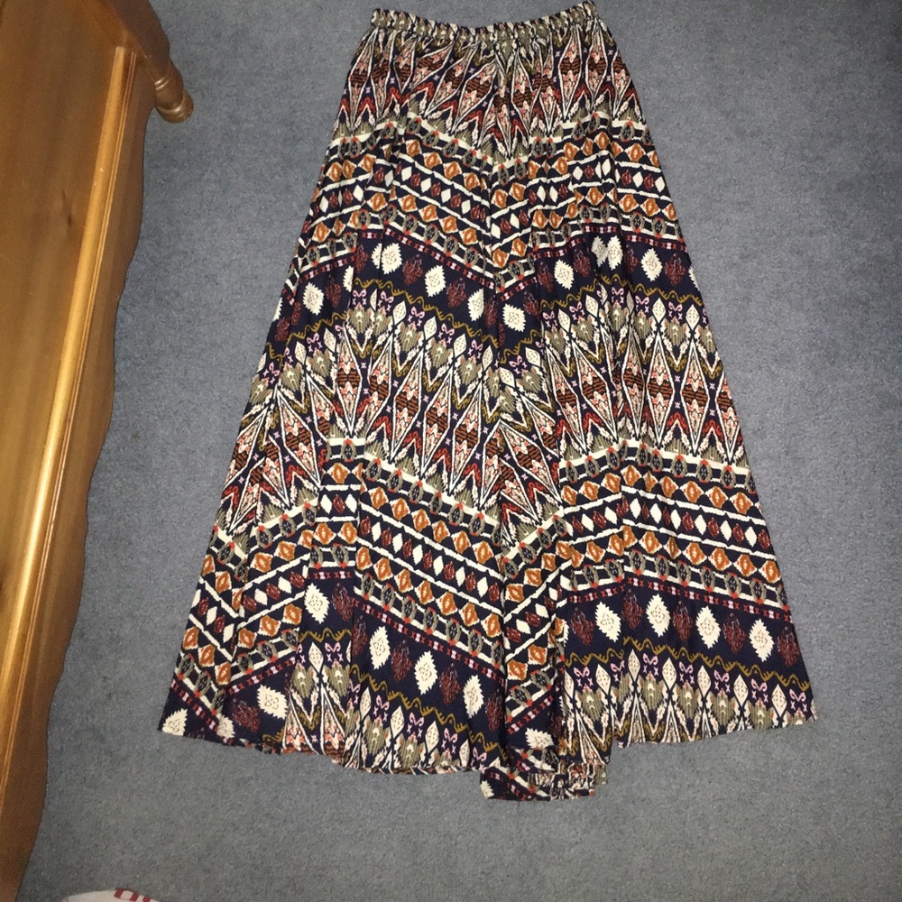 Printed maxi skirt