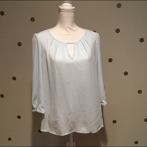 Baby blue sheer blouse