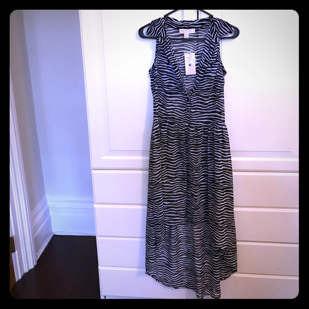 Michael Kors Black/White Zebra printed dress.