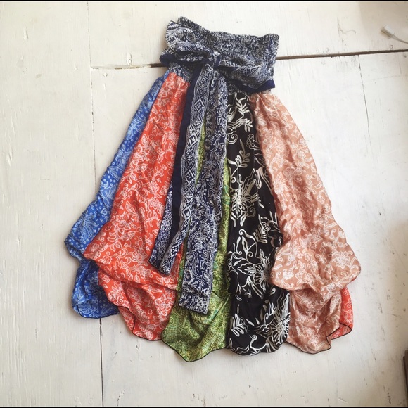 💕SALE💕 ✨HP✨ Colorful Silk Dress - Picture 2 of 3