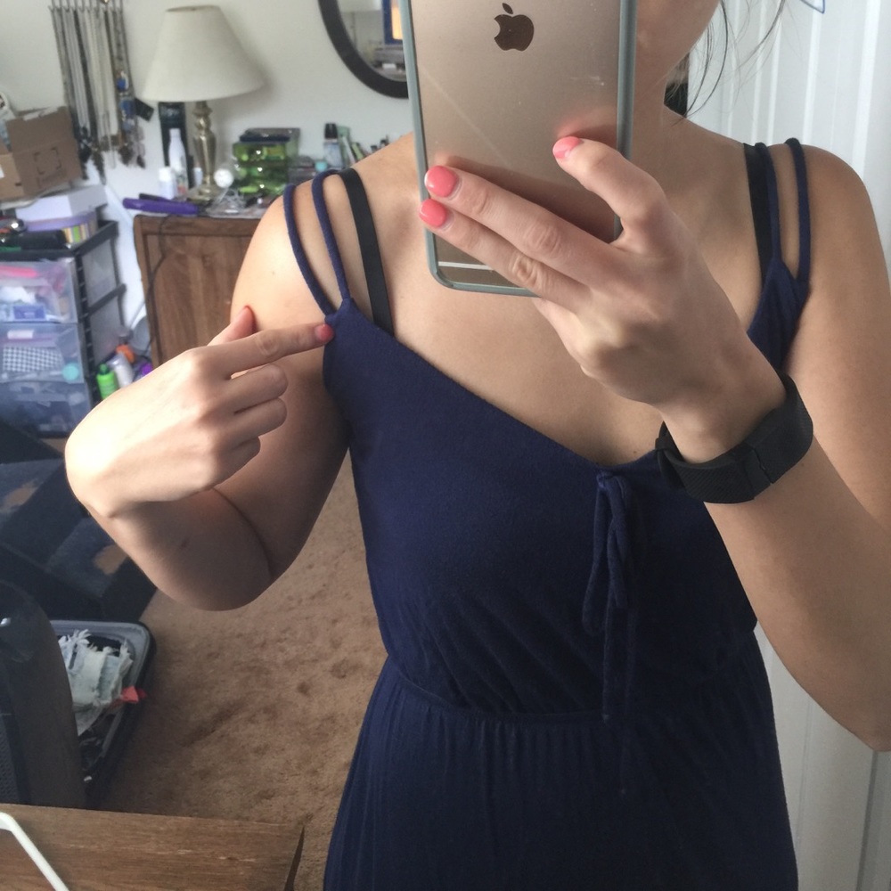 Navy blue maxi dress casual - Picture 6 of 6