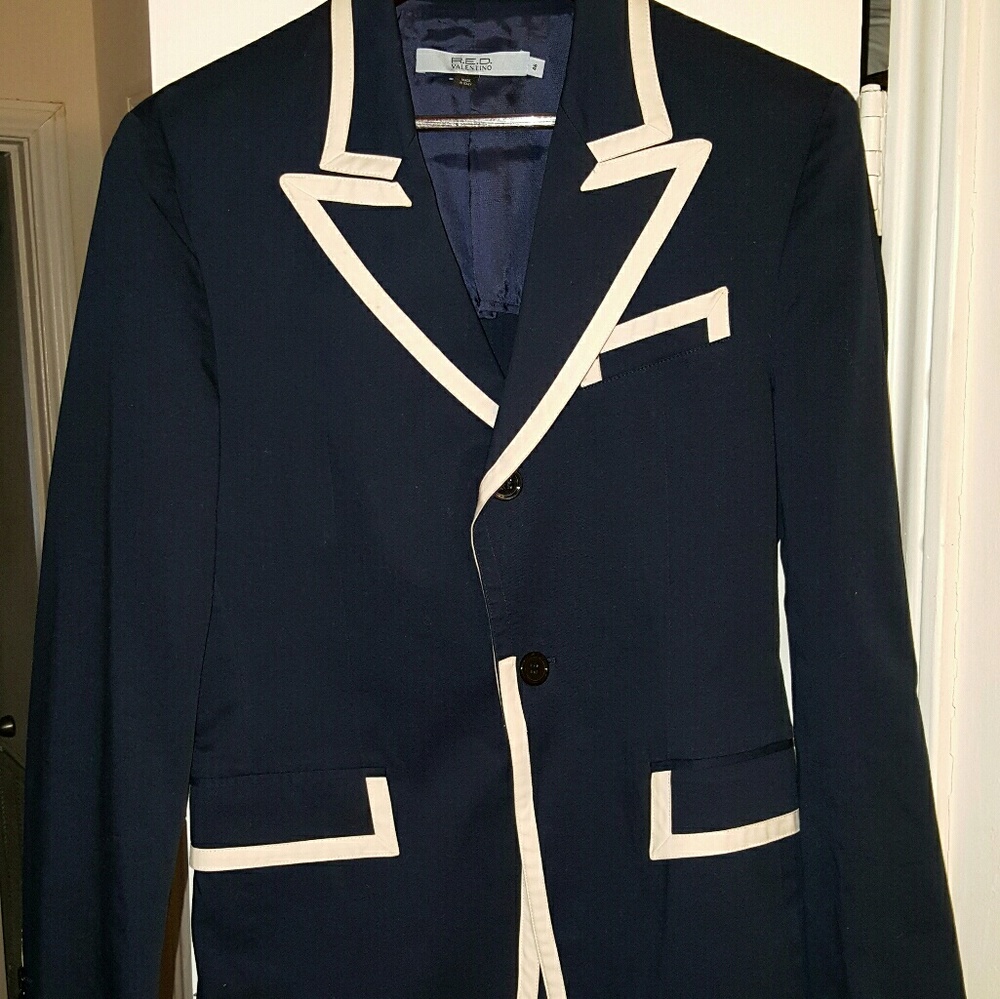 Authentic Valentino RED Blazer Color Navy Size 46
