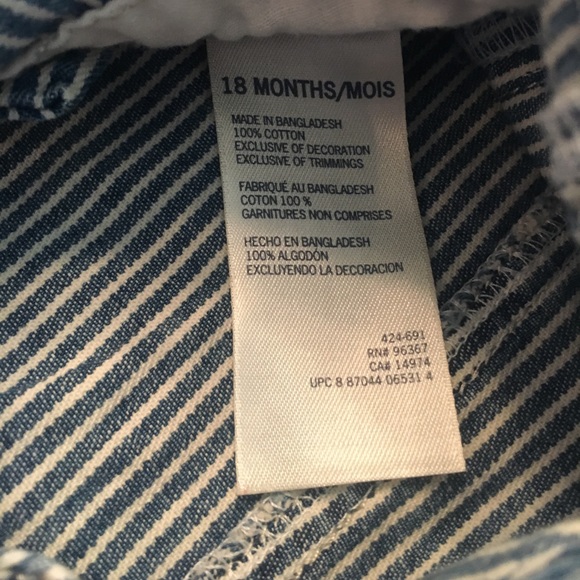 Oshkosh 18 month overall shorts, VGUC - Picture 2 of 3