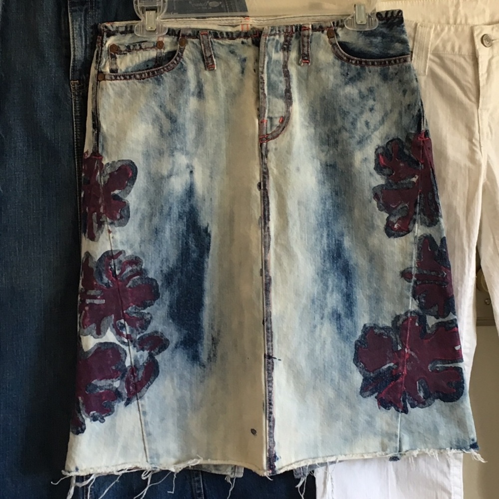 Replay hand painted Italy 🇮🇹 Italian denim jeans