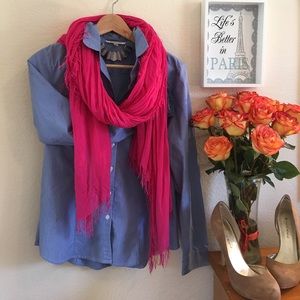 Classic Pinstripe Button Down Blouse