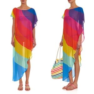 Mara Hoffman Rainbow Chiffon Kaftan