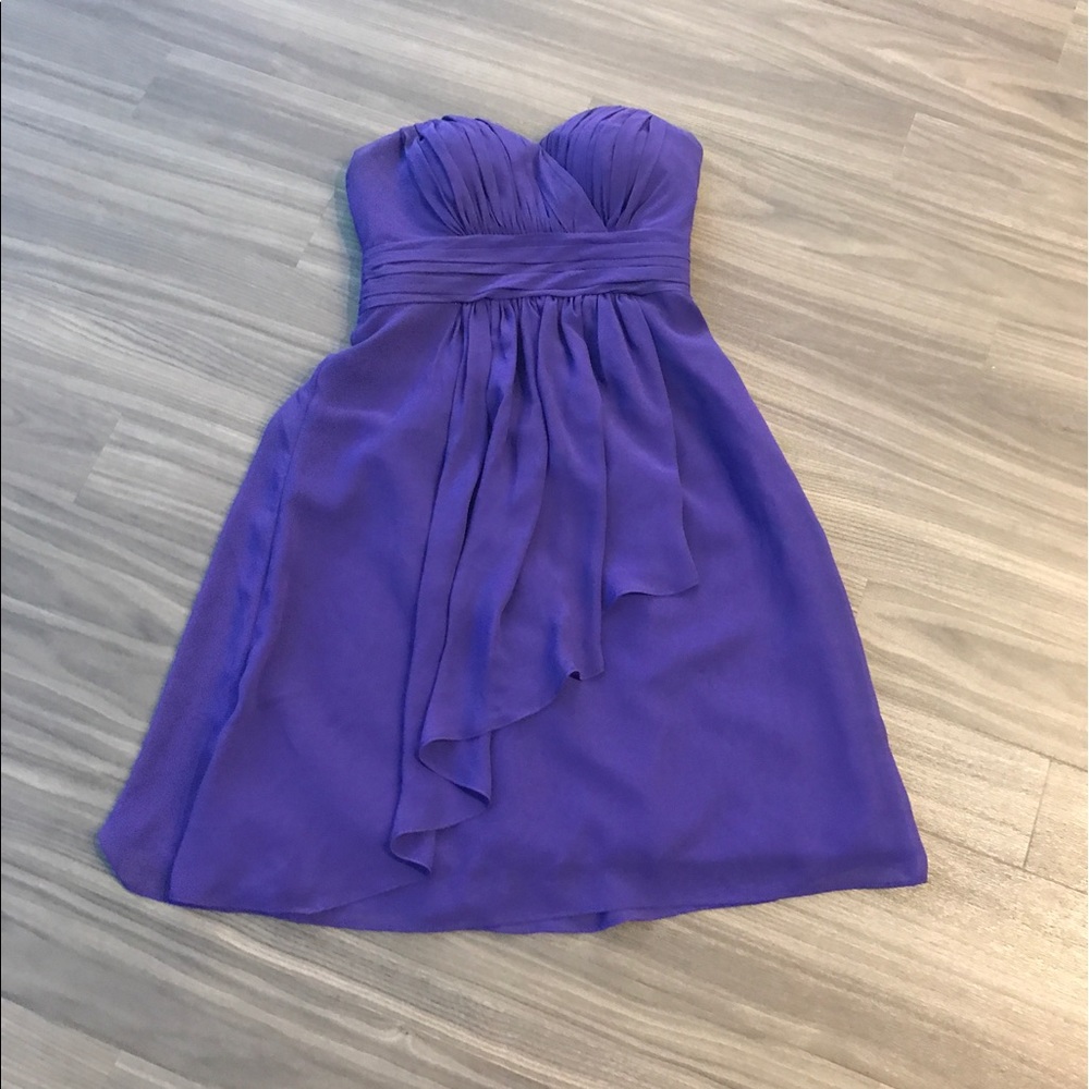 Purple strapless