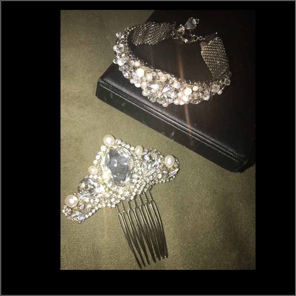 Haute Bride designer bracelet and hair comb