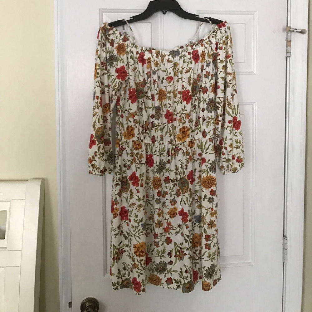 Cold shoulder floral dress