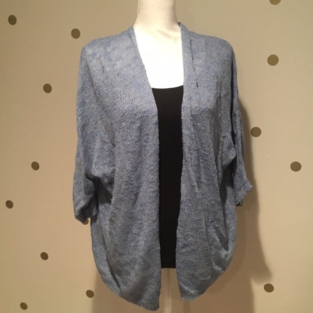 Light blue shrug sweater