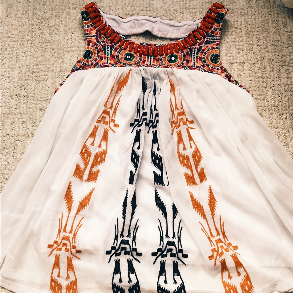 Colorful Embroidered Loose Top