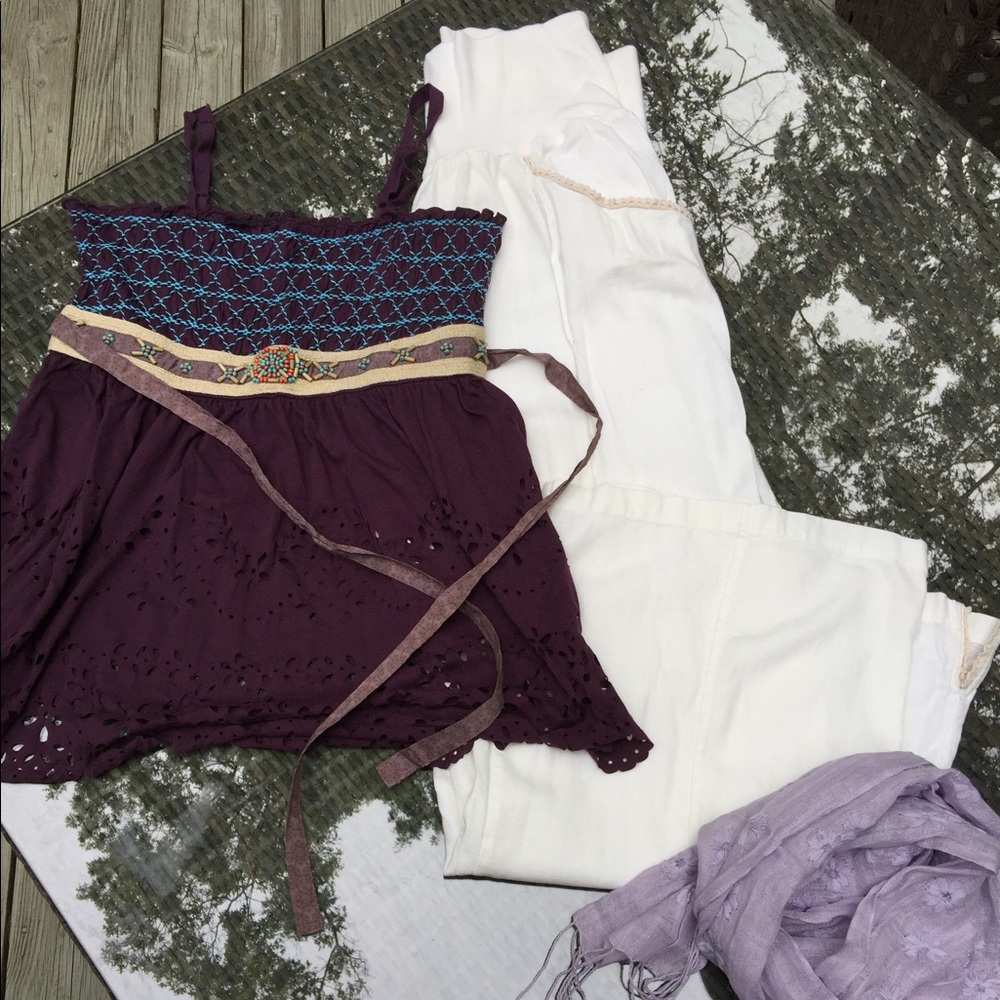 💕Bohemian Goddess outfit w tank and beach pants